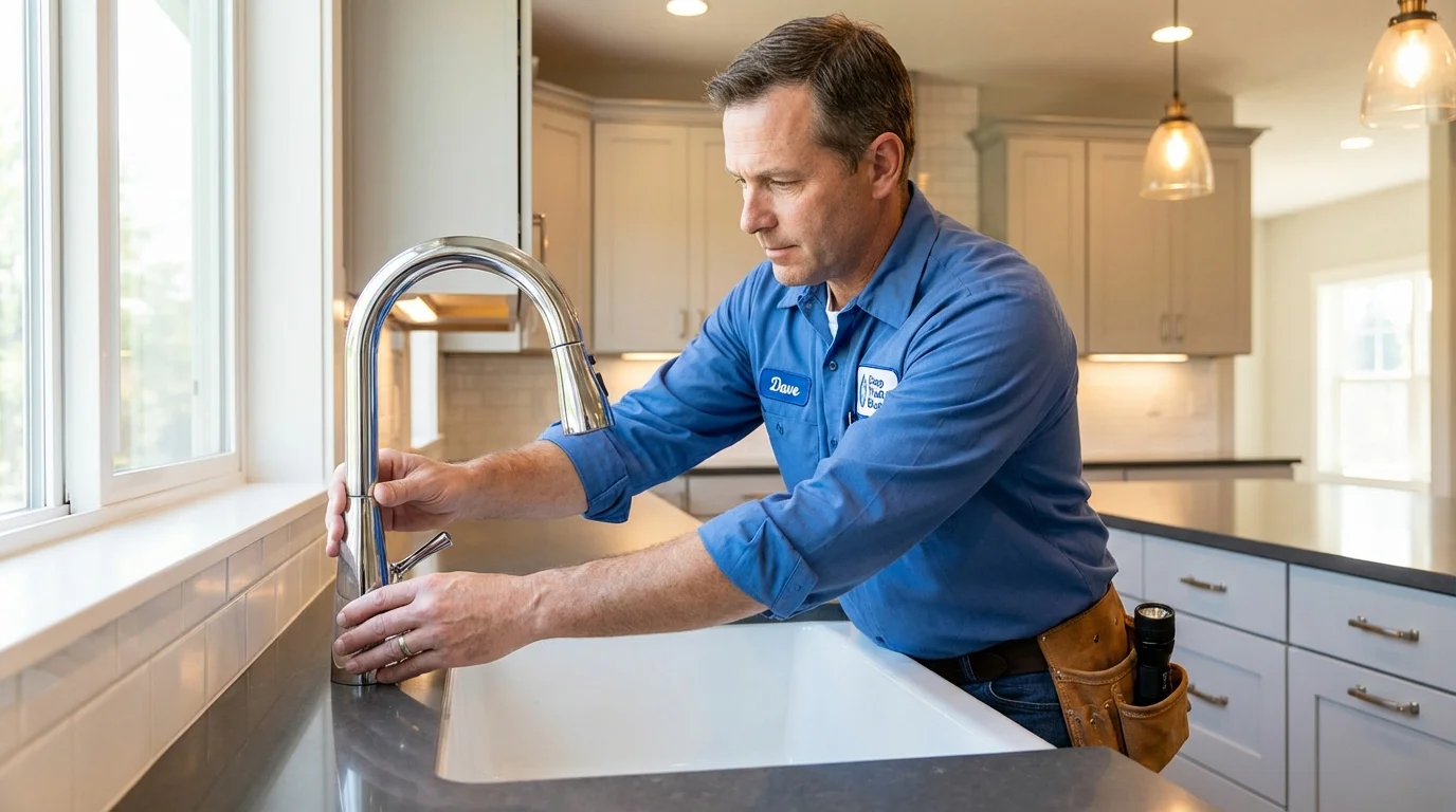 Kitchen faucet installation by Johns Plumbing LLC in Forest Park